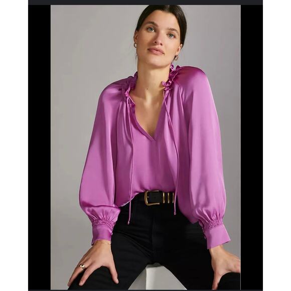 Anthropologie Silky Pullover Blouse - Picture 1 of 10